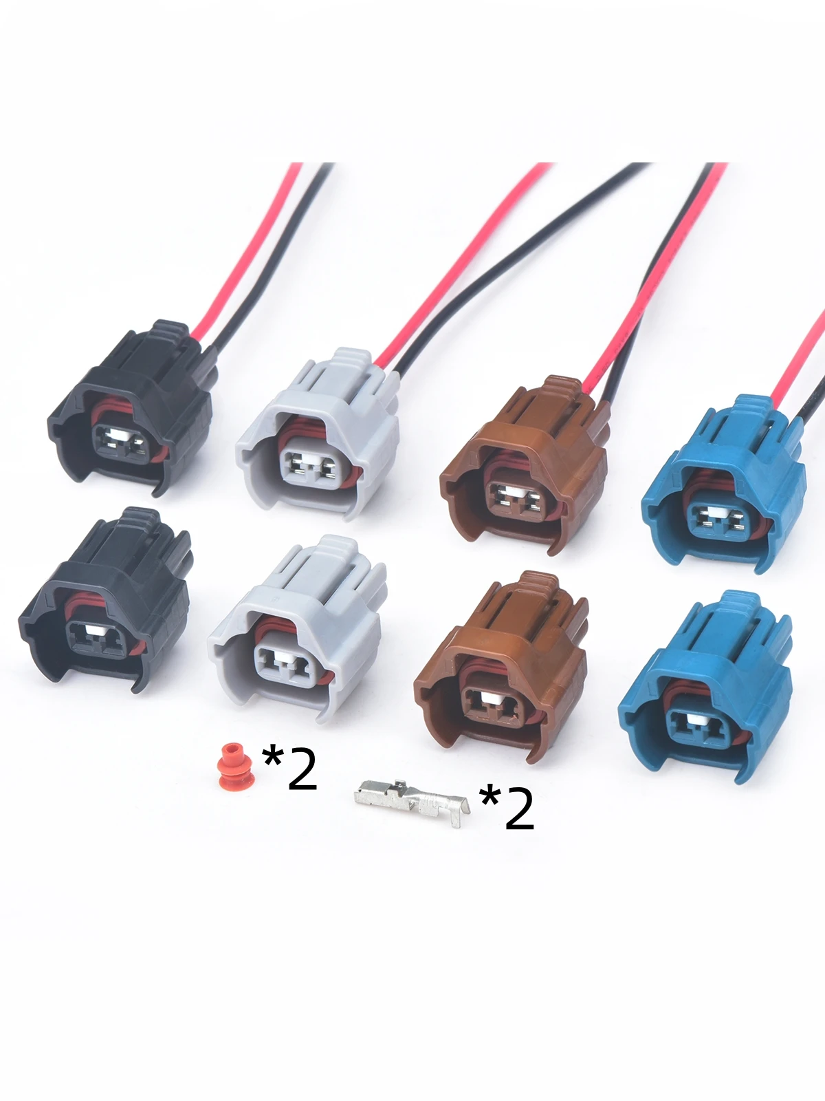 Connecteur automobile à 2 broches, prise de faisceau de câbles d'injecteur de carburant 6189-0670 90980-11285 pour Toyota Overlord Crown Corolla Nissan Sylphy