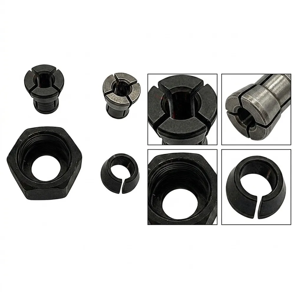 763637-1 Metal Collet Kit Compatible with For RP0900 RT0700C MT361 DRT50 RT001G 6.00mm and 6.35mm Router Models
