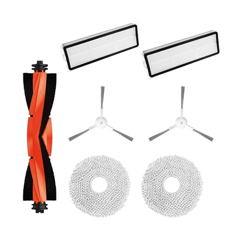 【24H-SALE!】สำหรับ Xiaomi สำหรับ Mijia Omni 2 C102CN, B101CN B116, X10+ อุปกรณ์เสริมเครื่องดูดฝุ่นทดแทนแปรงด้านข้างหลักแผ่นกรองเฮปาซับ