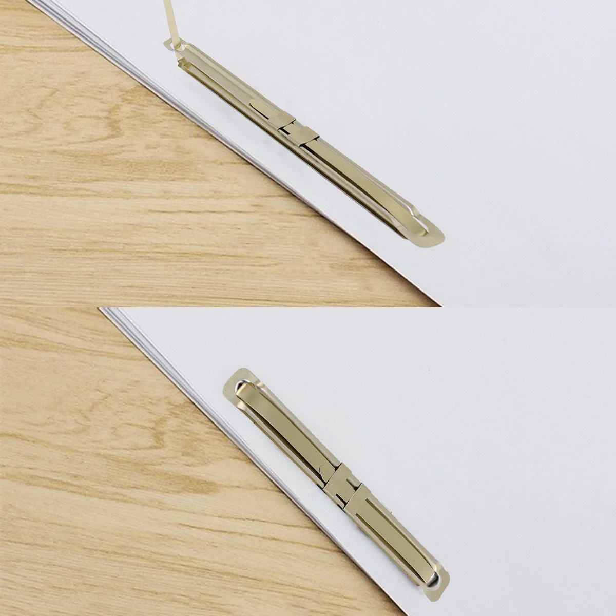 100 Pcs Fastener Metalbindingclipbindingringbindingstrip Office Prong Bases Practical Clips