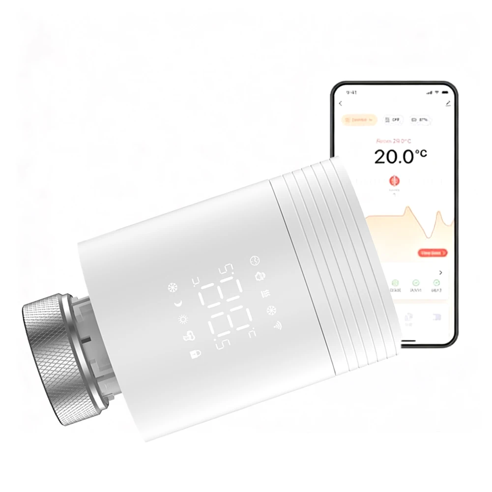 App Controlled Radiator Thermostat App Controlled Thermostat 97 Radiator Compatibility Digital LED Display Easy Installation