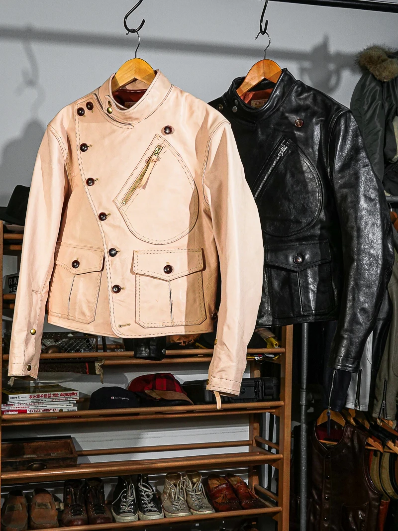 

Classic Motorcycle Jaet hide Vintage Car Head Layer Original Color Simons Bla Faion Urban Youth Casual Long Sve...