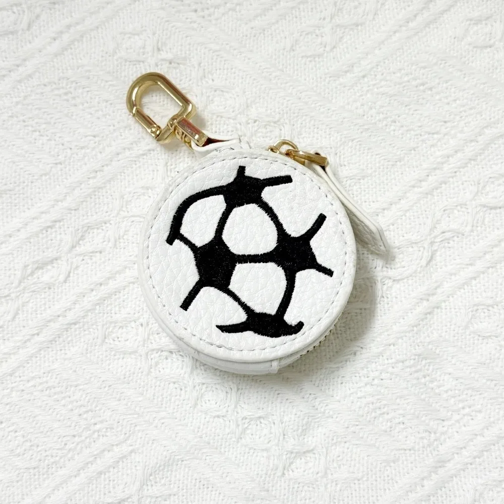 بو الجلود البسيطة عملة حقيبة الإبداعية كرة السلة الرياضة الكرة قلادة كرة القدم الرجبي المفاتيح محفظة نسائية للعملات المعدنية على ظهره الديكور #3