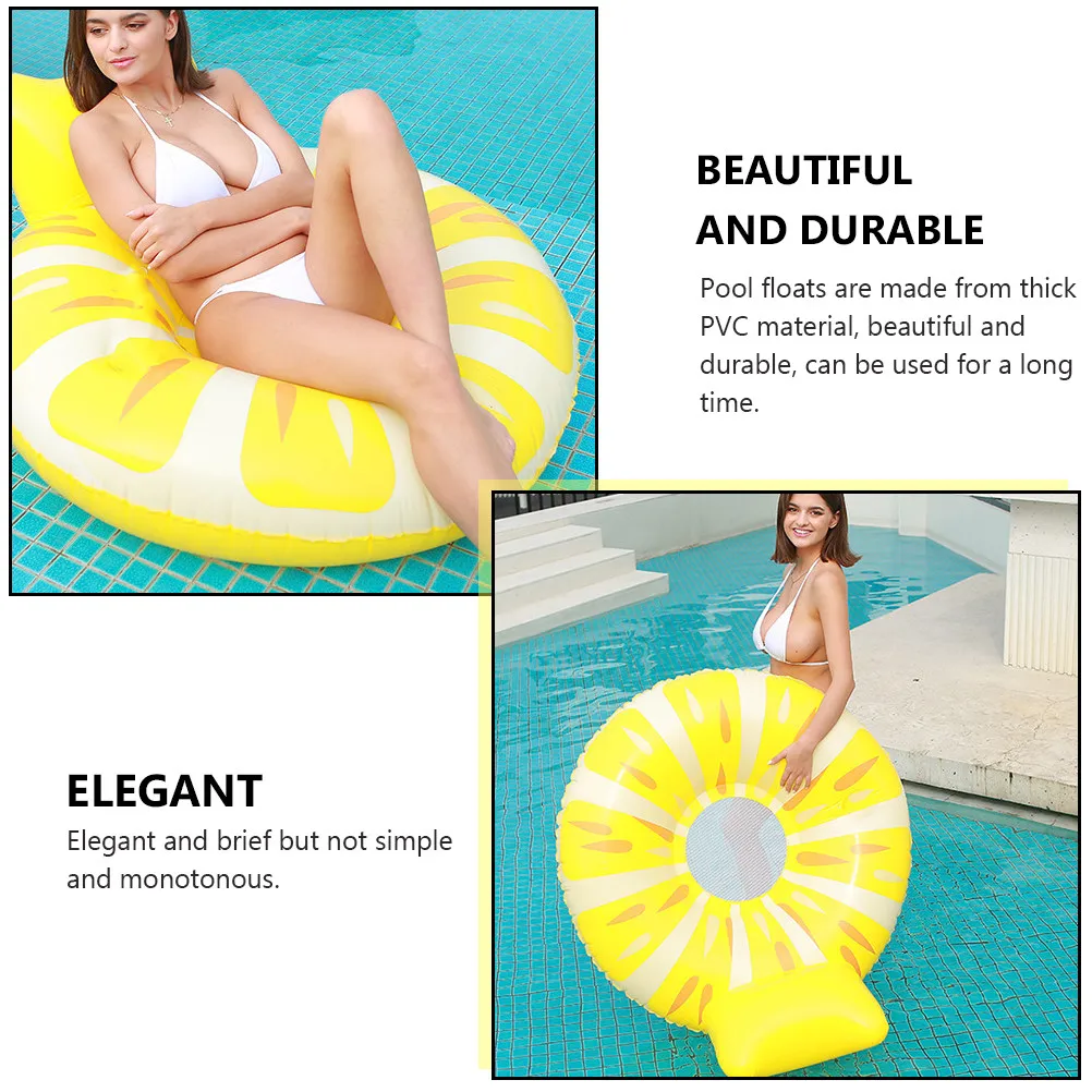 Aufblasbarer Frucht-Schwimmring aus dickem PVC – Leichter Reise-Schwimmreifen für den Pool – Sommergeschenk & Poolzubehör