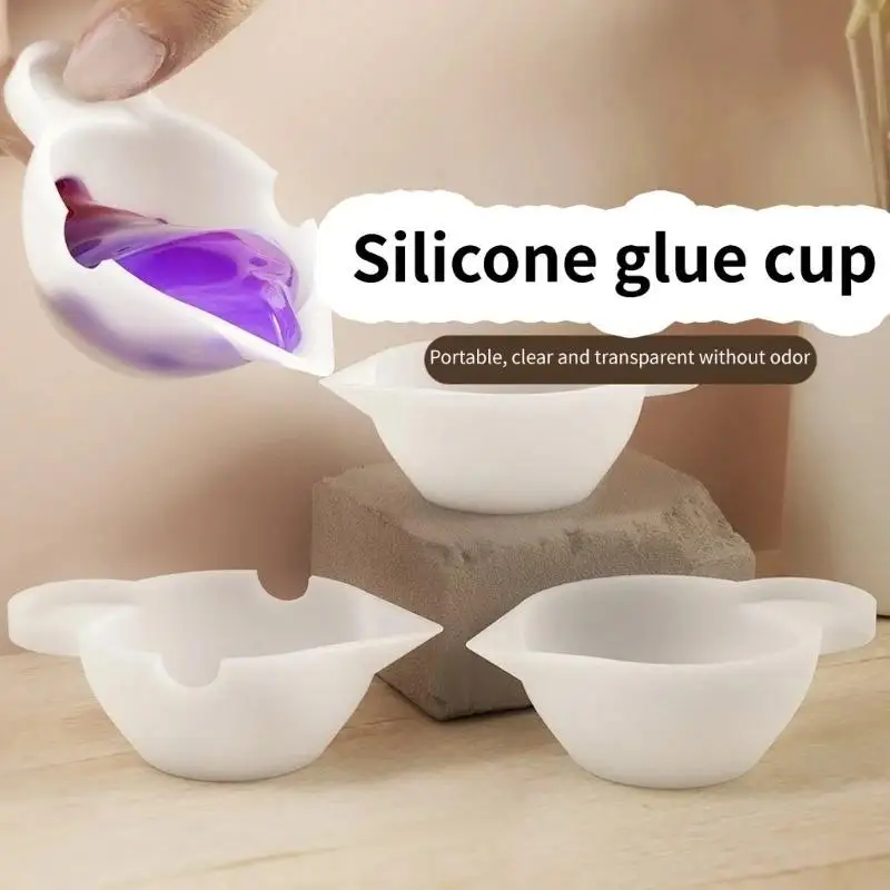 Lot de 6 moules en silicone pour mélange et distribution, outil de fabrication de bijoux en résine époxy DIY, tasses à mesurer, moules pour la modélisation manuelle des couleurs