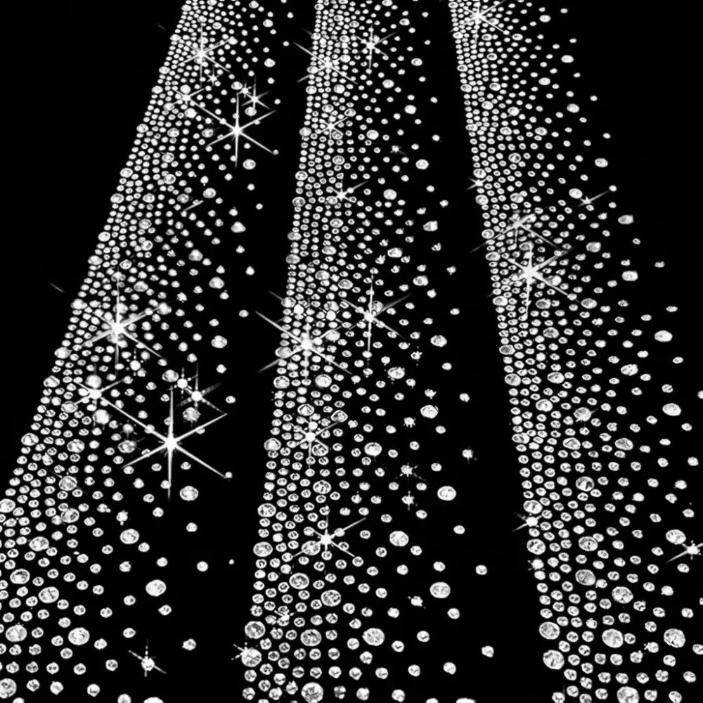 DIY Rhinestone Sparkle Iron-On Patch Sparkling Eye-Catching Fabric Decoration Patch Iron-On Decal Clothing Accessories