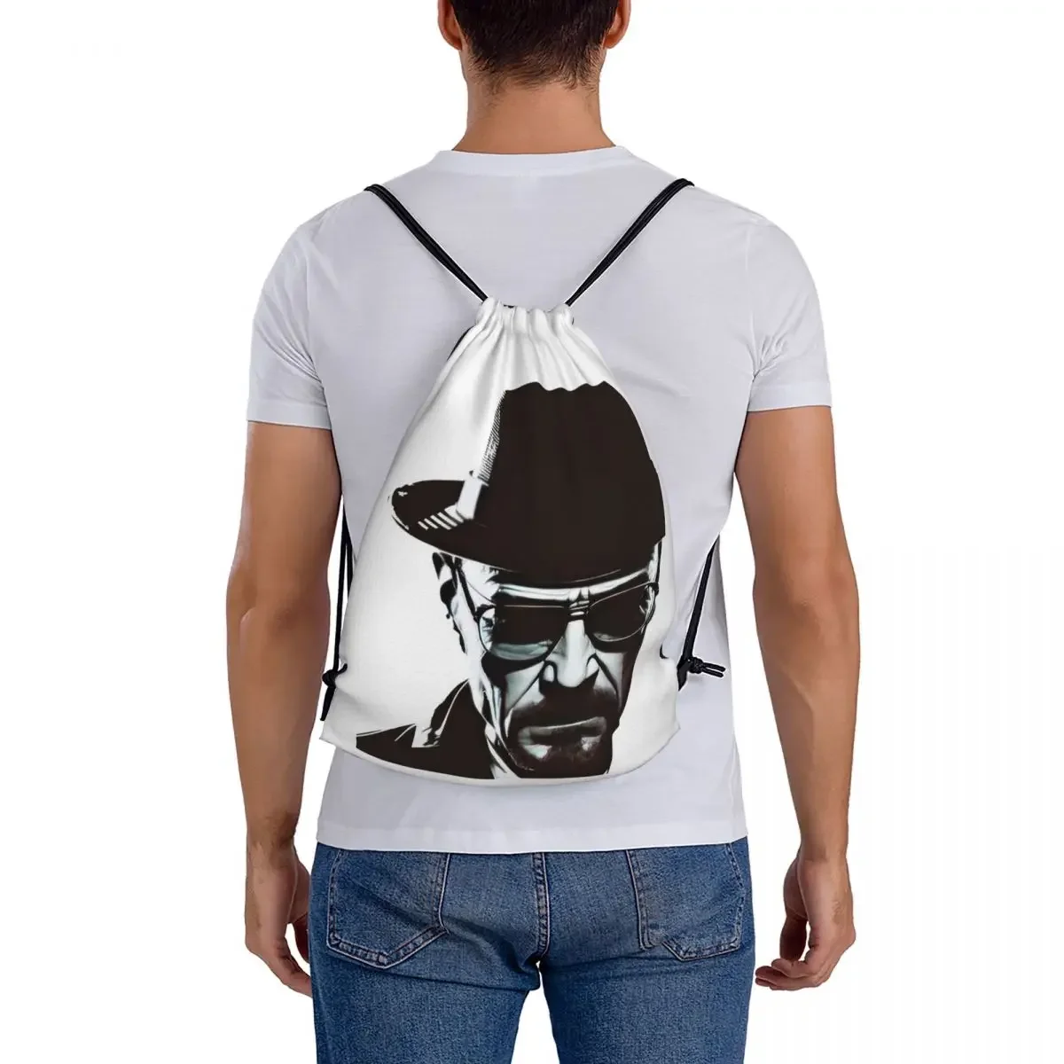 Breaking Bad HeisenBackpacks Sacos de cordão portáteis, bolso, saco de sapatos, sacos de livros, homens e mulheres, estudantes