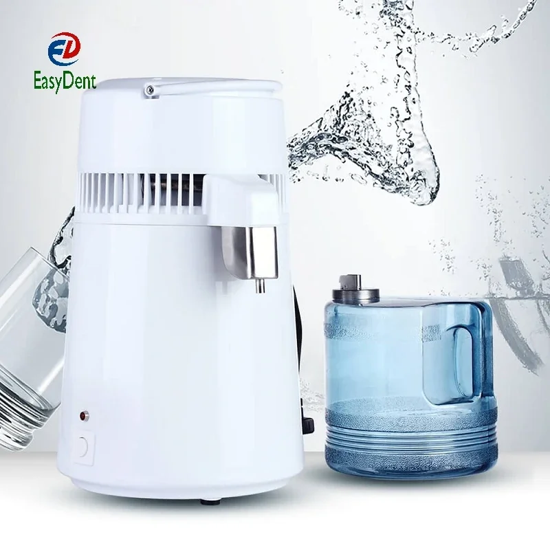 

House Use Pure Water Distiller 4L Distilled Water Machine Distillation Purifier Stainless Steel Water Filter Plastic Jug