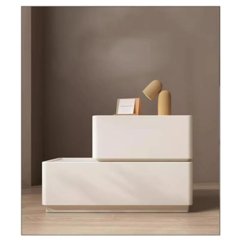 

Innovative Design Bedroom Furniture Solid Wood Frame Bedside Table Colored Slate Top