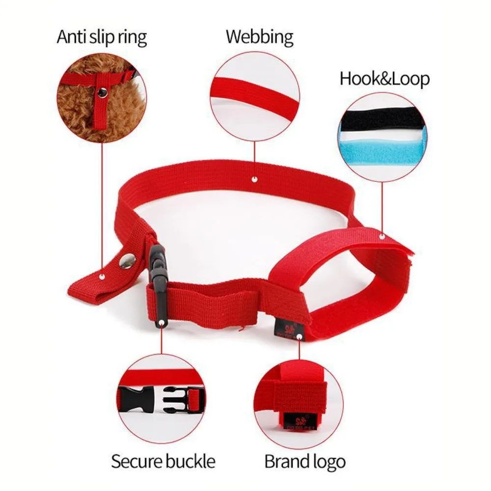 Adjusting Straps Mask Small Dogs Soft Nylon Dog Muzzle Adjustable Anti-biting Breathable Dog Straps Mask