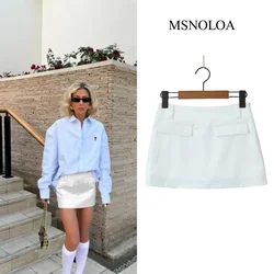 2024 Summer New Product Women's Fashion Casual Bag Cover Decorative Half skirt Short skirt (with safety pants inside)