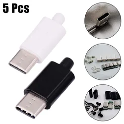 Green Board Type  5pcs TYPE-C Mirco USB 3.1 Plug Male Connector With PCB Data Line Interface DIY Data Cable Accessories