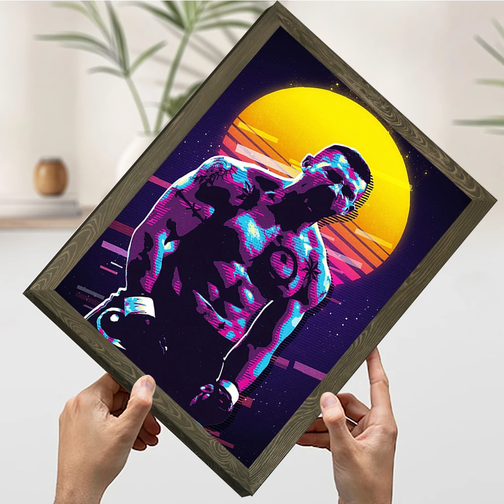 يوري بويكا الملاكم يطبع المشارك ديكورات المنزل مخصص الملاكمة حائط لوح رسم الفن صور لغرفة المعيشة ديكور عصا ديكو #3