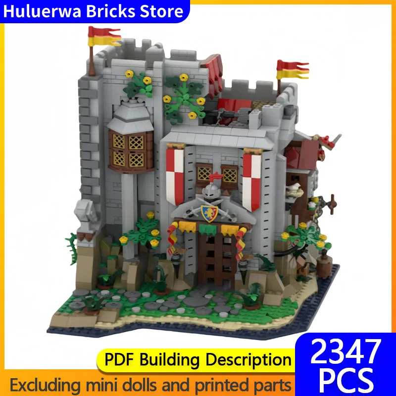 Medieval Castle Model MOC Building Brick Lion's Caslte Guarding Tower Modular Technology Gift Holiday Assemble Children Toy Suit