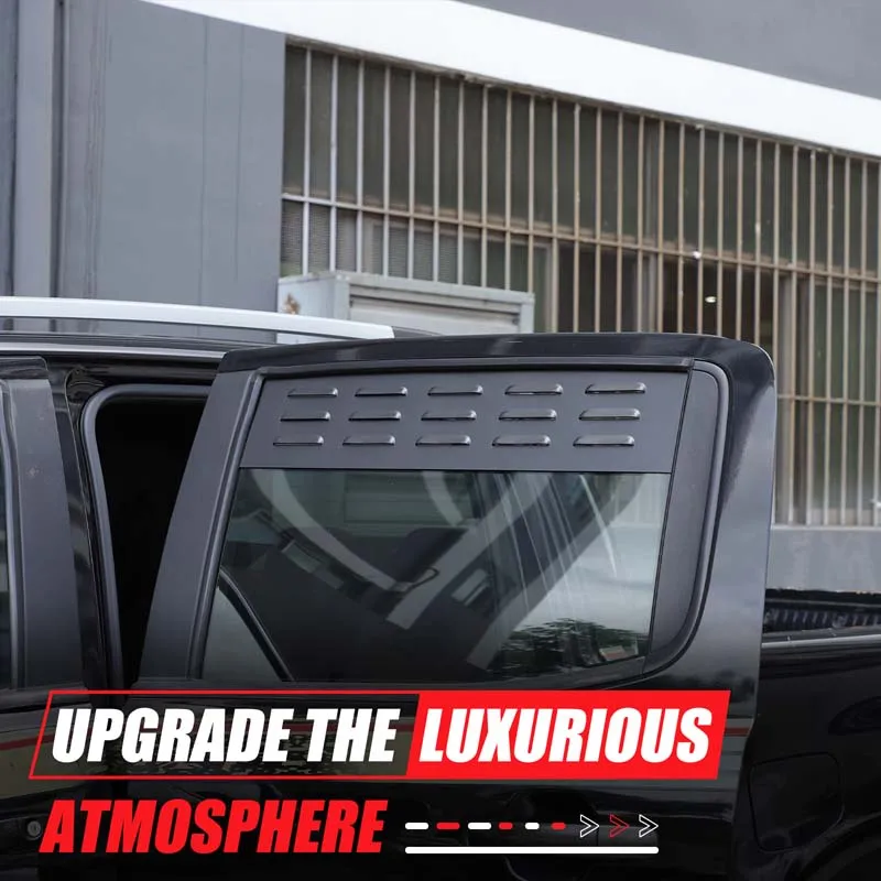 لفورد رينجر Wildtrak 2015-2025 سبائك الألومنيوم سيارة الجبهة والخلفية الجانب نافذة التهوية زخارف اللوحات تعديل 2 قطعة #5