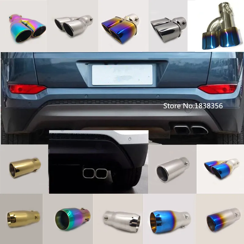 

For Hyundai Tucson 2015 2016 2017 2018 2019 Car Muffler Exterior End Pipe Outlet Dedicate Stainless Steel Exhaust Tip Tail 1pcs