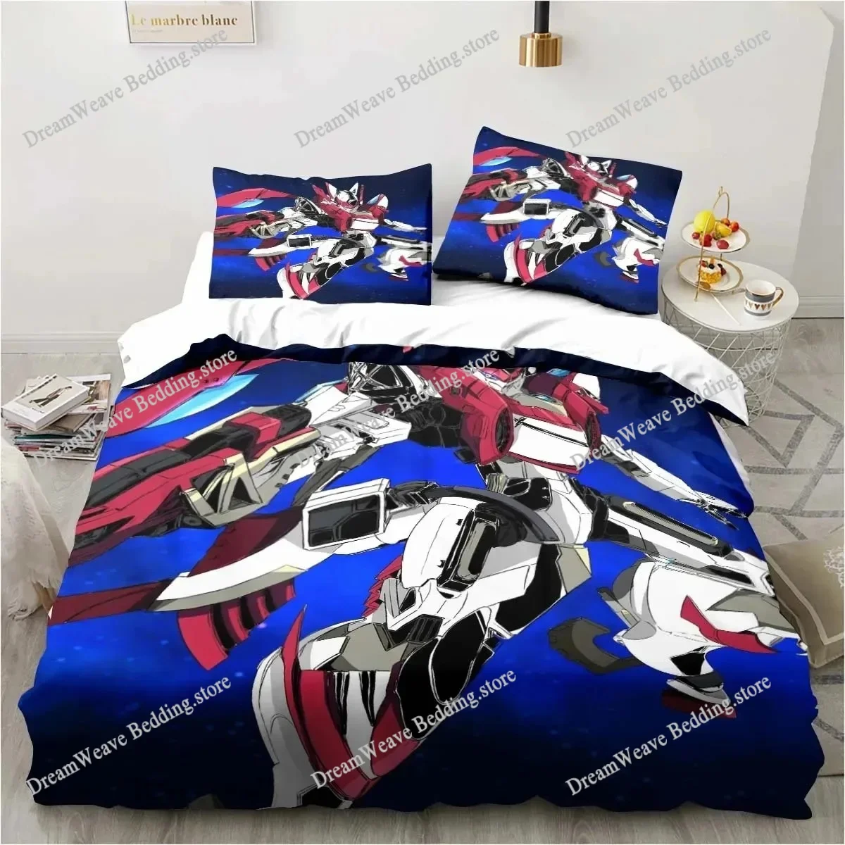 

Fashion Anime Robot BANG BRAVERN Home Textile Pillow Case Bed Linen Duvet Covers Kids Comforter Bedding Sets for Home Textiles