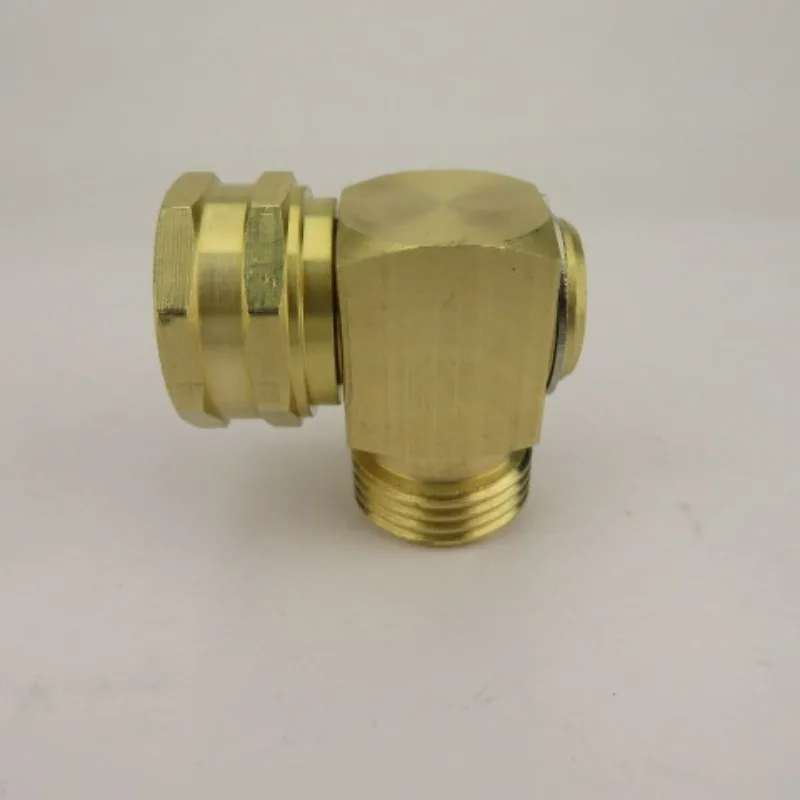 90 degree solid brass tube joint hose twist protector garden hose swivel elbow connector