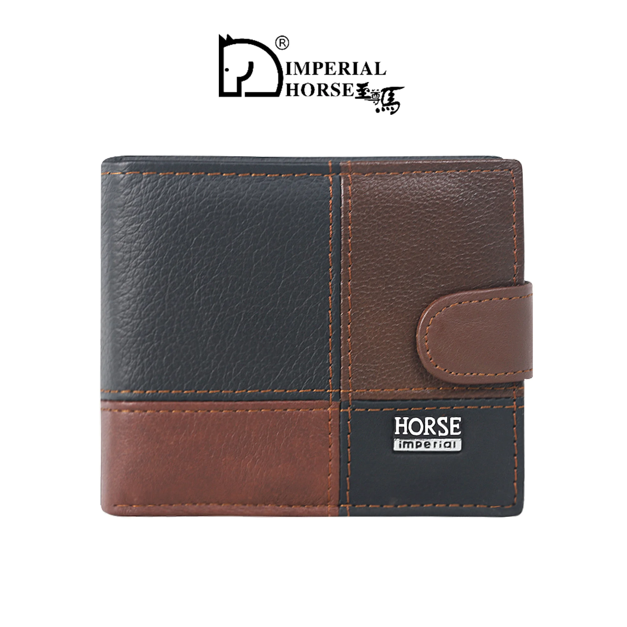 Cartera corta de cuero genuino para hombre Imperial Horse 023m