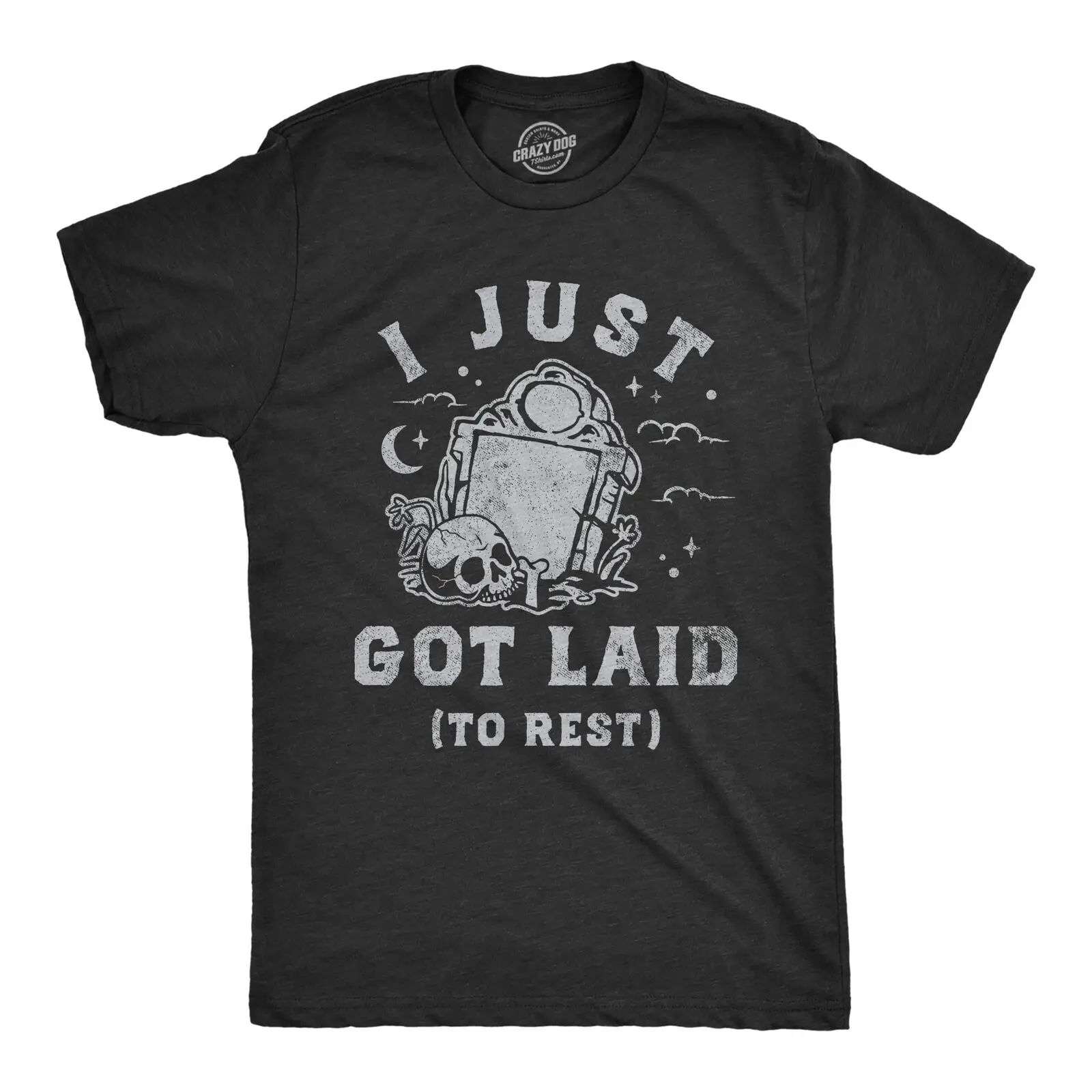 

Mens I Just Got Laid To Rest T Shirt Funny Halloween Death Sex Joke Tee For Guys