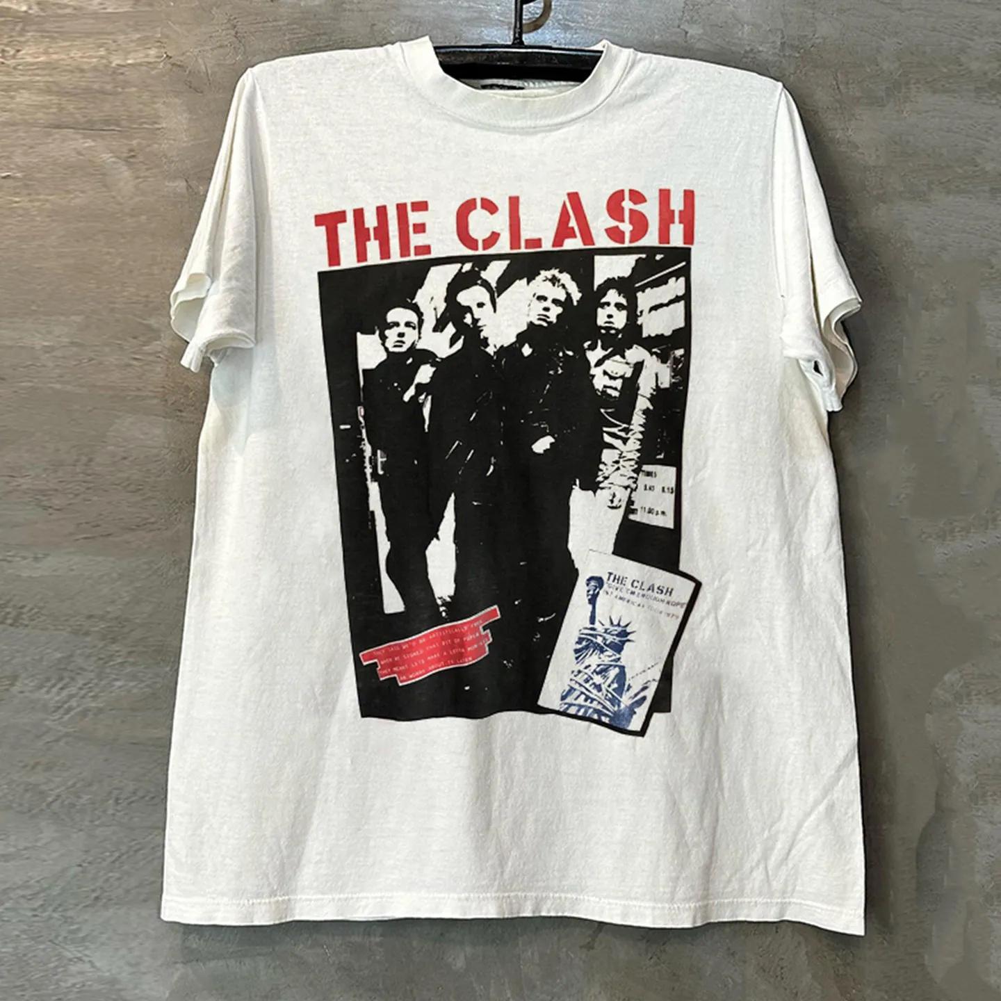 Summer The Clash T-Shirt London Calling Punk New Wave Sex Pistols Ramones The Damned Men's Clothing Short Sleeve Shirt