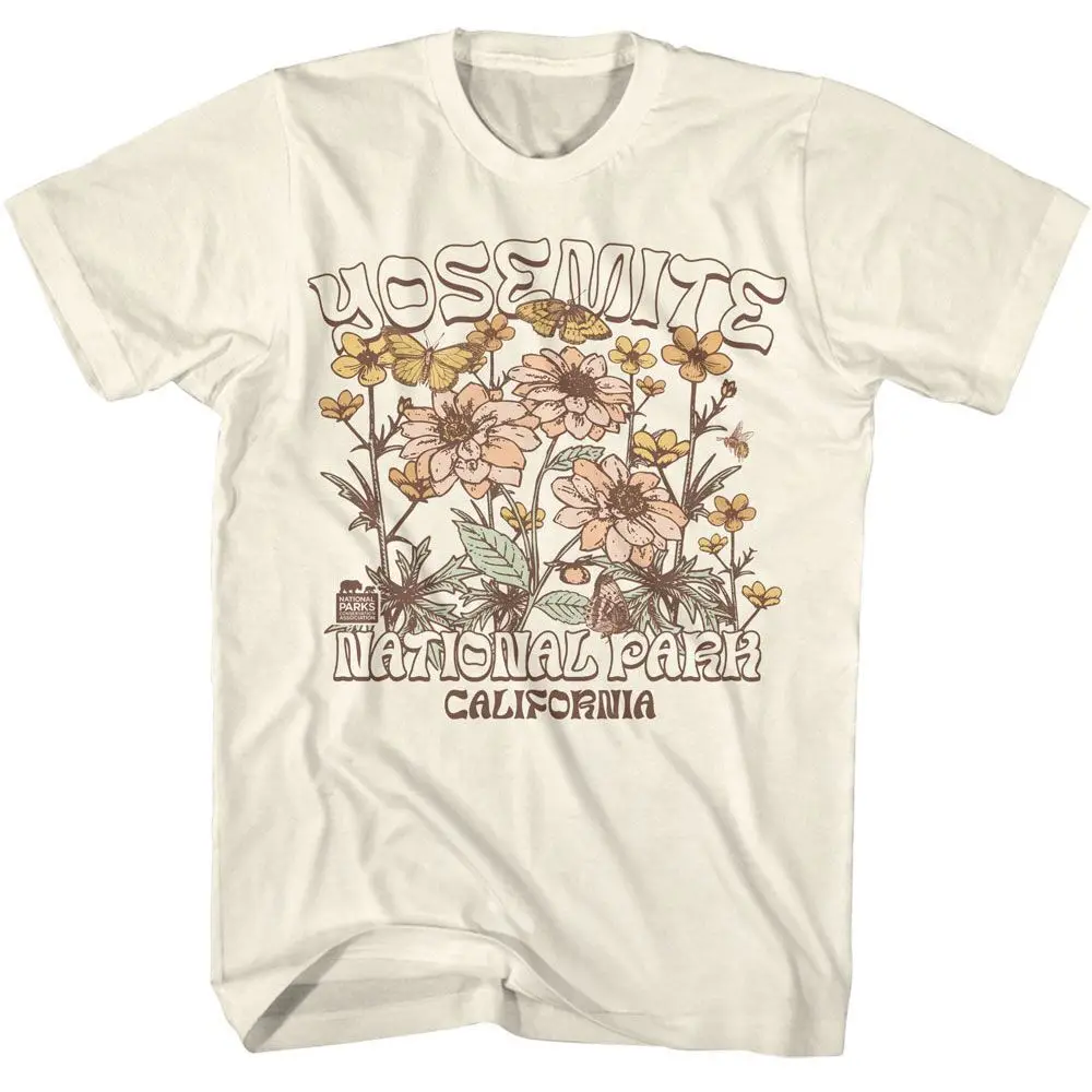 National Parks Yosemite Floral Officially Licensed Adult T Shirt