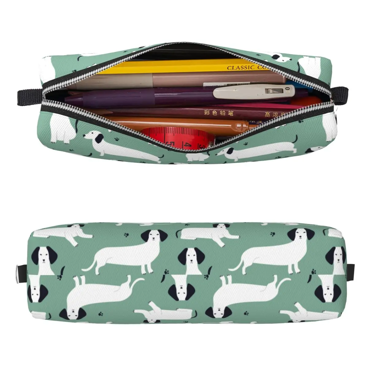 Белый немецкий барсук, собака, такса, пенал для животных, собак, любовник, держатель для ручек, сумки для девочек и мальчиков, школьные подарки, пеналы
