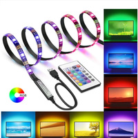 Led USB Strip Light Color Changing 5050 RGB LED Flexible Lights with 24 Keys for Children Gaming Room Home Party TV Backlight