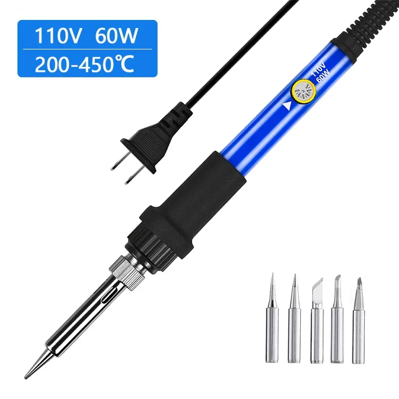 ZWINCKY 220V/110V 60W Electrical Soldering Iron Rework Welding Gun Tool Adjustable Temperature Soldering Station Solder Tip part