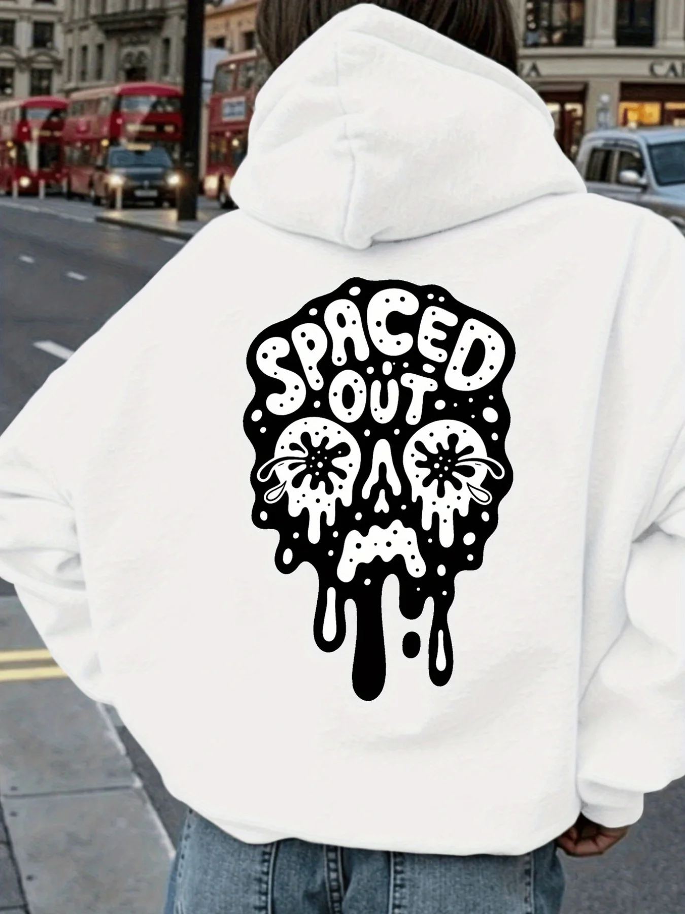 

Skull Graphic Printing Autumn and Winter Pure Cotton Men's and Women's Hoodies Casual Outdoor Street Sports Loose Training Brand