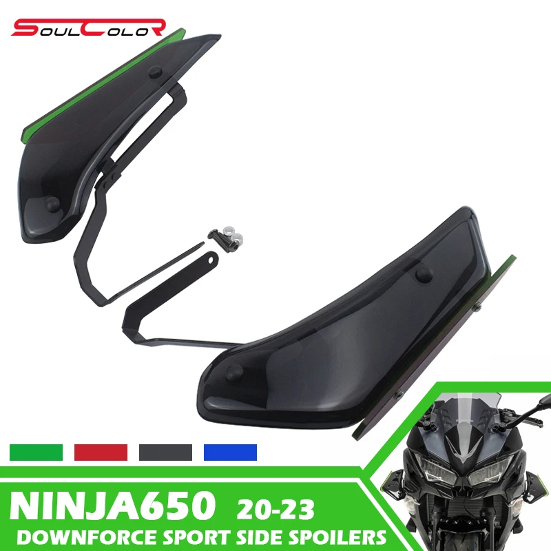 

Подходит для KAWASAKI NINJA 650 20-24 2020 2021 2022 2023 2024 2025 NINJA 650, боковые спойлеры с прижимной силой, аэродинамический дефлектор WingLet