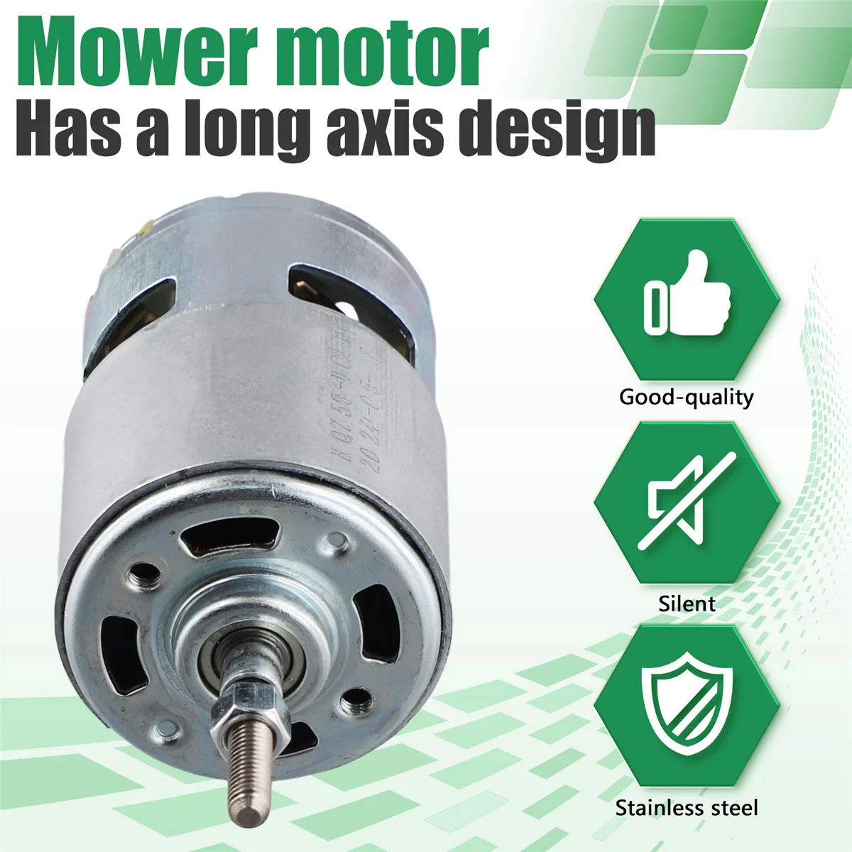 755 DC-motor voor onkruidtrimmer 21V grassnijdermotor met lange as voor efficiënt onkruid snijden en trimmen