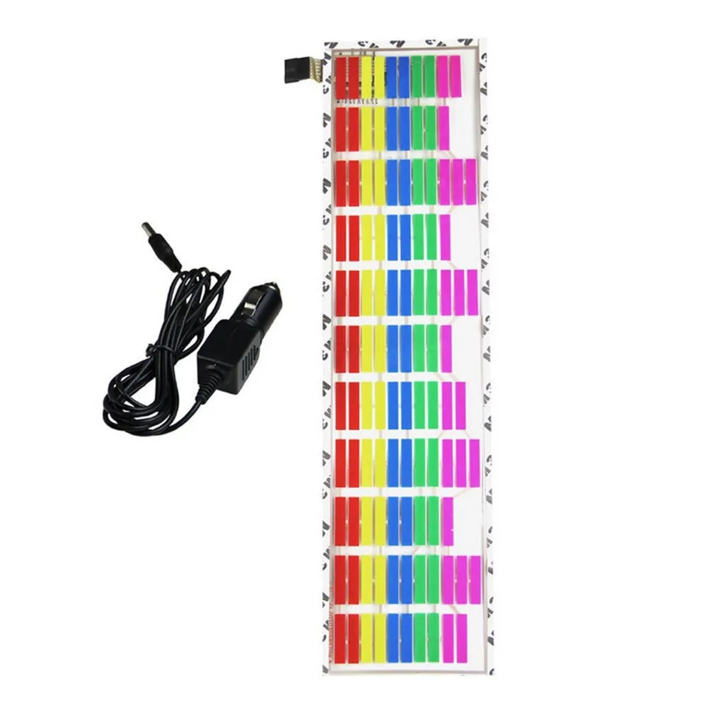 Car Sticker Music Rhythm LED Flash Light, Sound Activated Equalizer, Cold Light Film with Controller, DC12V Power Supply