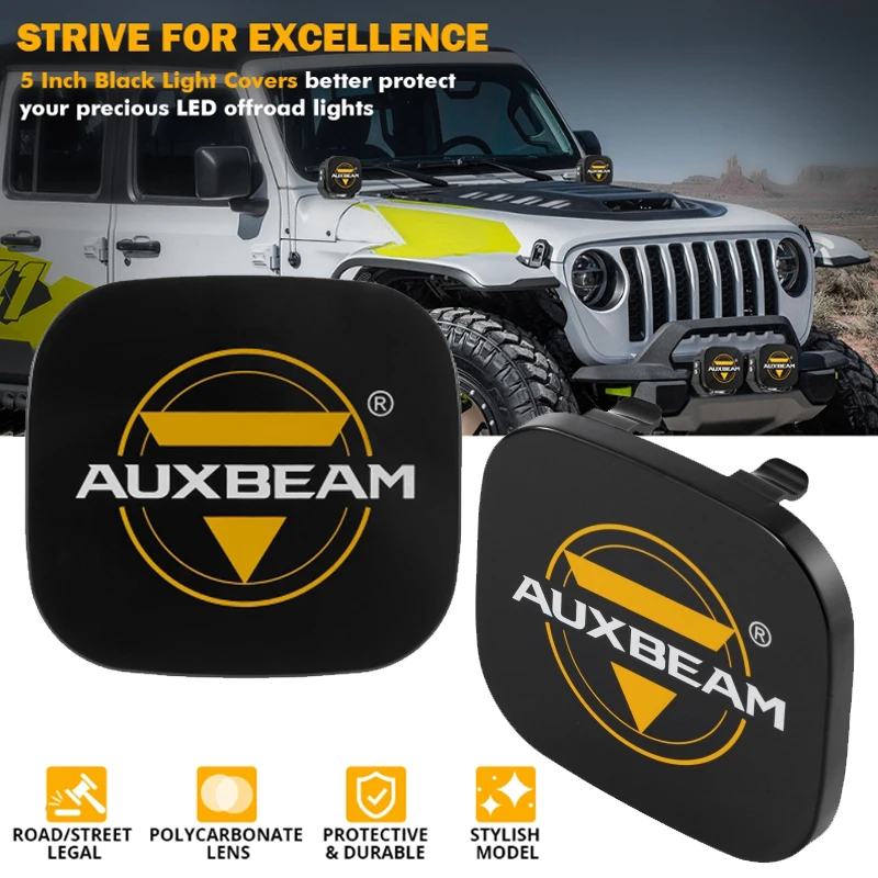 

AUXBEAM 5-дюймовые черные светодиодные подсветки, защитная крышка (только крышка без подсветки)
