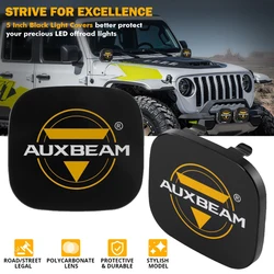 AUXBEAM 5 Inch Black LED Pods Lights Shield Cover (Only Cover Without Lights)