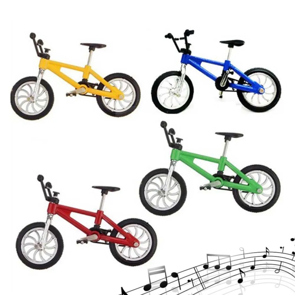 4Pcs 1:18 Scale Alloy Realistic Mountain Bike Mini Finger Bicycle Gift Collection Decoration for Kids Finger Bike