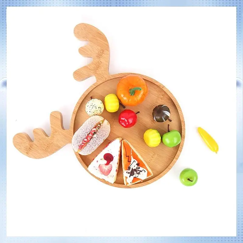 

AD-3 PCS Christmas Wooden Serving Tray For Christmas DIY Unique Food Cake Snack Fruit