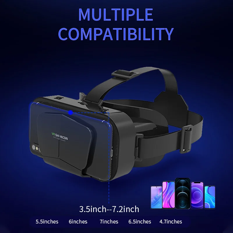 الأصلي G10 IMAX شاشة عملاقة VR نظارات ثلاثية الأبعاد صندوق الواقع الافتراضي جوجل كرتون خوذة ل 4.7-7 "الهاتف الذكي مطابقة عصا التحكم