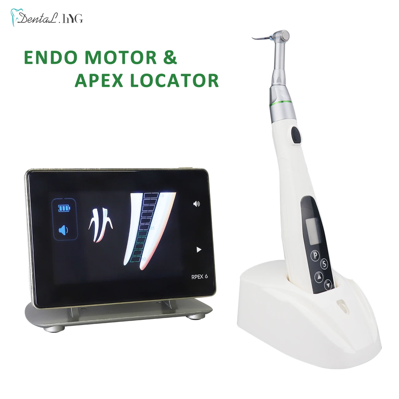 Whole Set 4.5LCD Dental Endo Apex Locator & With LED 16:1 Standard Contra Angle Dentistry Cordless Endo Motor Dentistry Tool