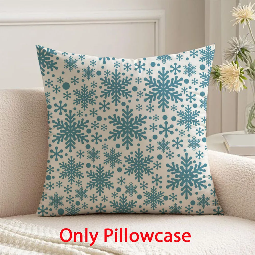 

Christmas Pillow cover winter Snowflake pattern decorative 45x45 cushions cover for New Year home decor pillow case