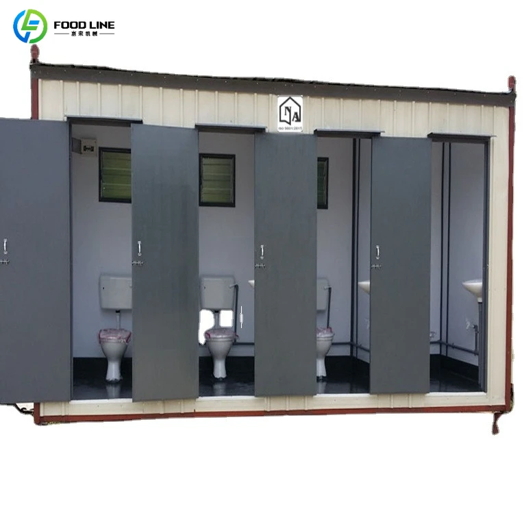 Portable Toilet, Portable Wc Unit with Reinforced Corner Protection for Repeated Transport and Rental Cycles