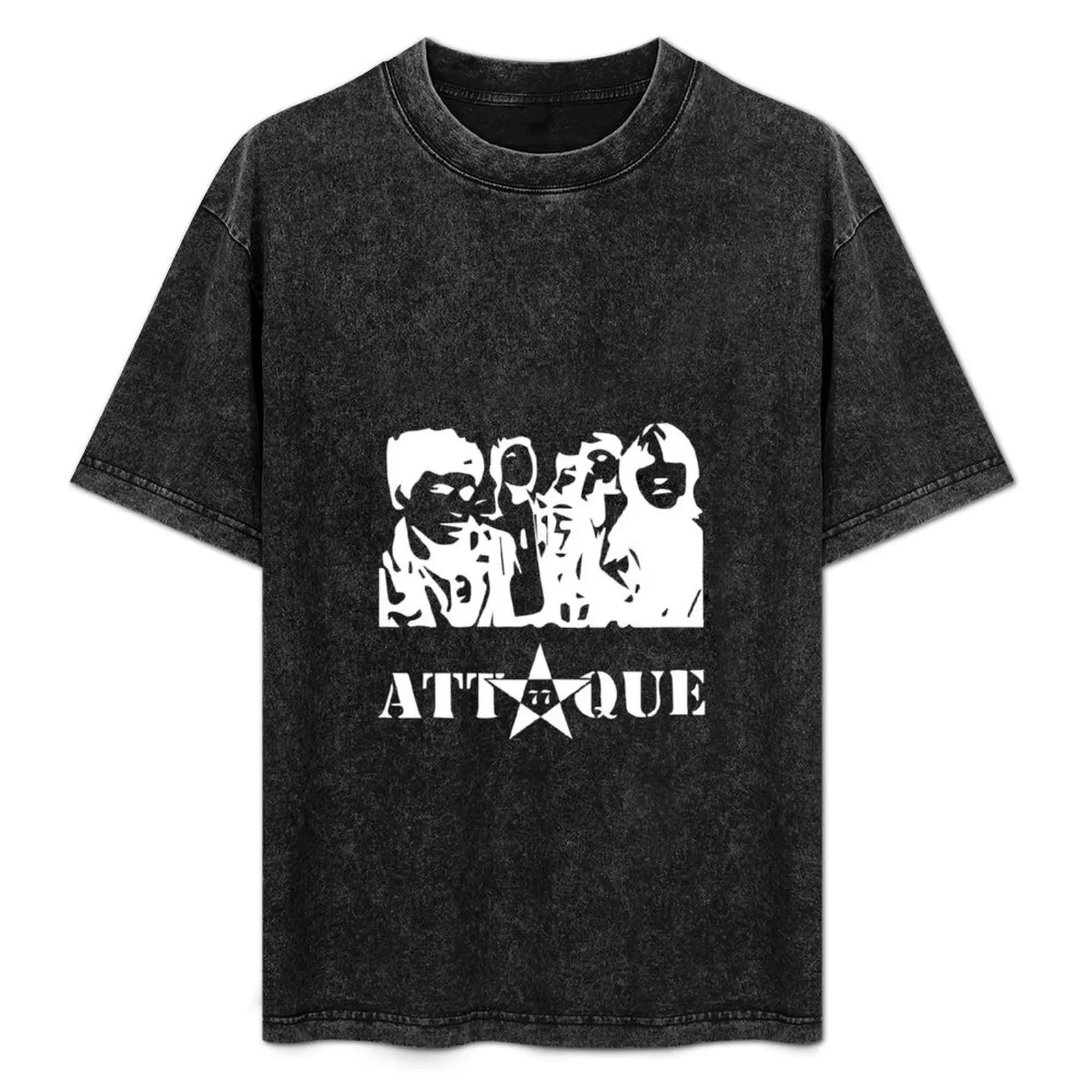 Camiseta Attaque 77 de talla grande, top informal sencillo