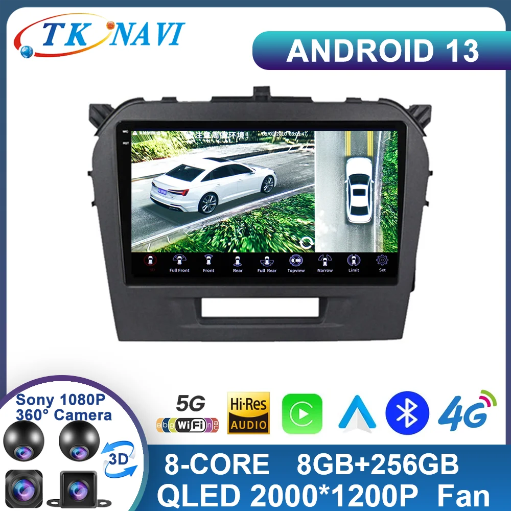 

Android 13 For Suzuki Vitara 4 2014 - 2020 Car Radio Stereo Multimedia Navigation GPS Video Player Wireless Carplay Auto DSP RDS