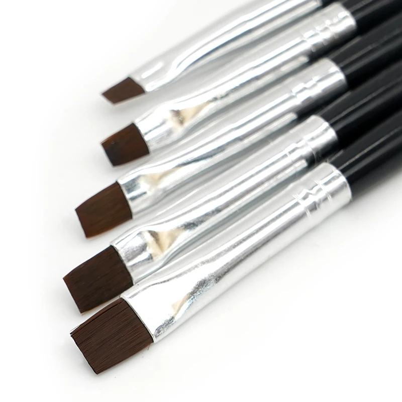 5pcs Dental Resin Brush Pen Porcelain Teeth Shaping Nylon Dentistry Adhesive Composite Cement Tool Nail Art Acrylic DIY Painting