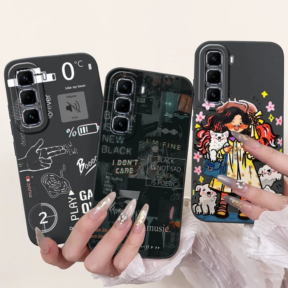 

New Fashion Phone Case For Infinix Hot 50 Pro 4G / Hot50 Pro+ Plus 4G Avocado Marble Artistic Pattern Bumper Soft Silicone Capa