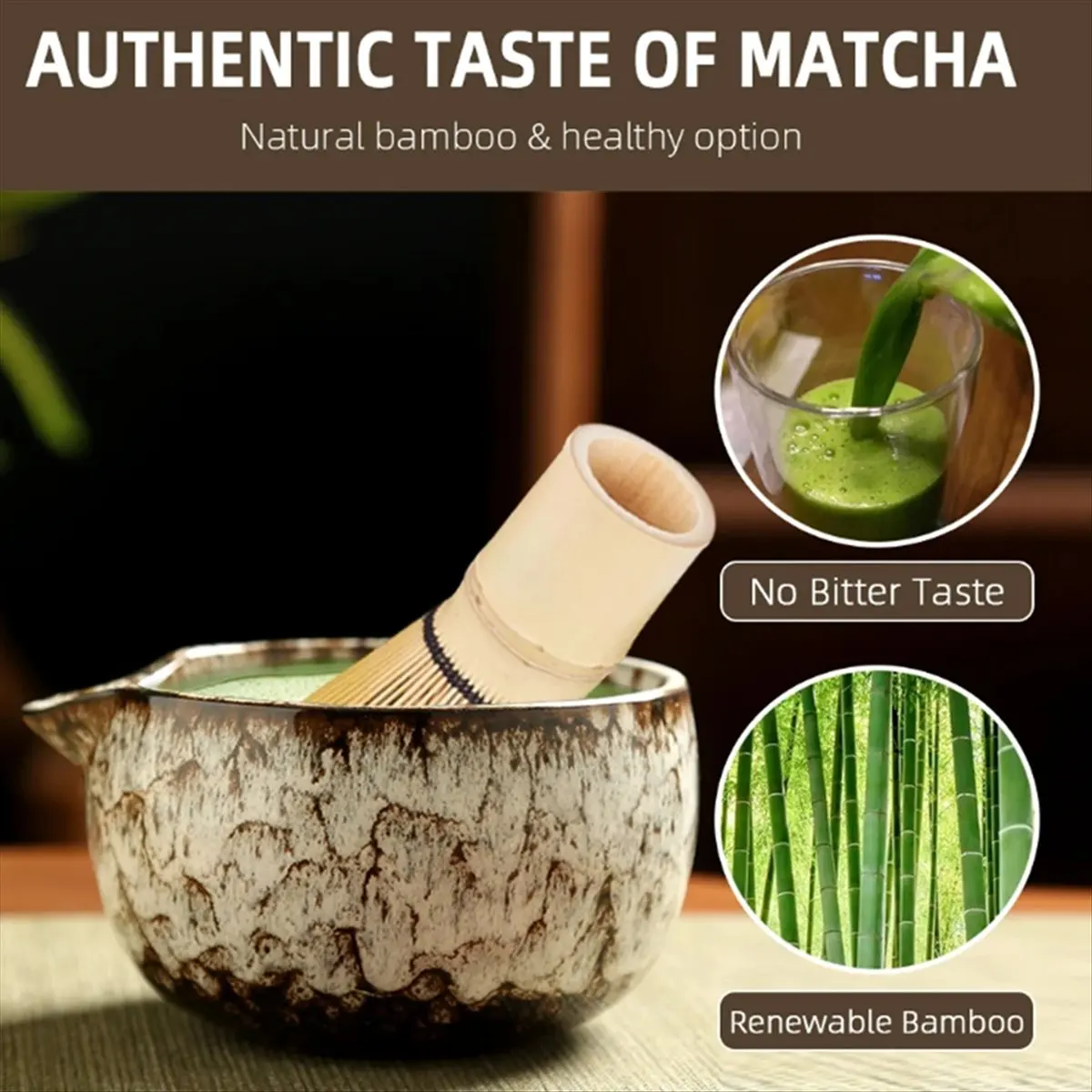 N14R Top 6Pieces Japanese Matcha Tea Set Safe Bamboo Whisk Teaspoon Tea Sets Matcha Bowl Matcha Whisk Holder for Tea Lovers Cyan