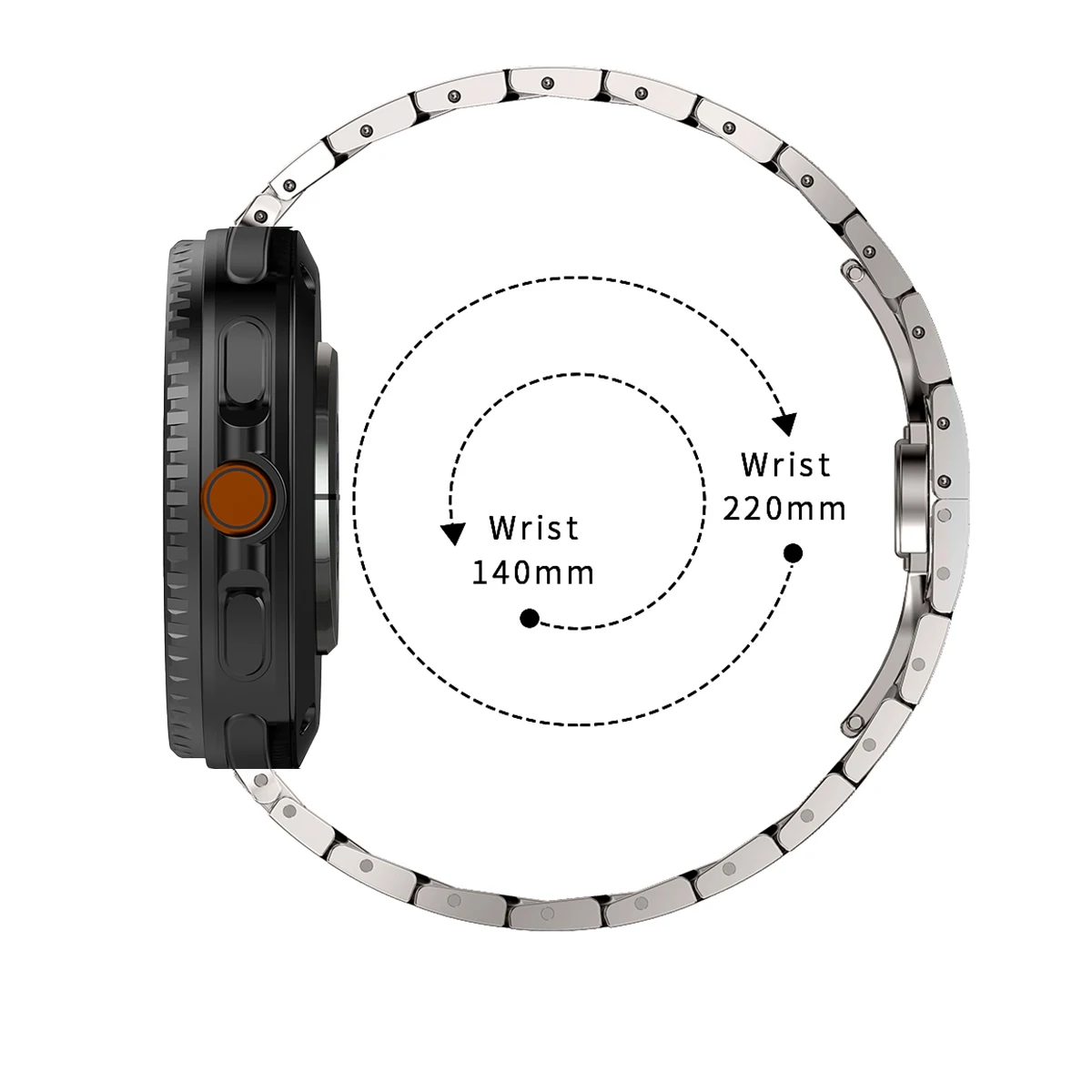 Correa de acero inoxidable para Samsung Galaxy Watch 8, 40, 44mm, sin huecos, pulsera de Metal con extremo curvo para Galaxy 8, pulsera clásica