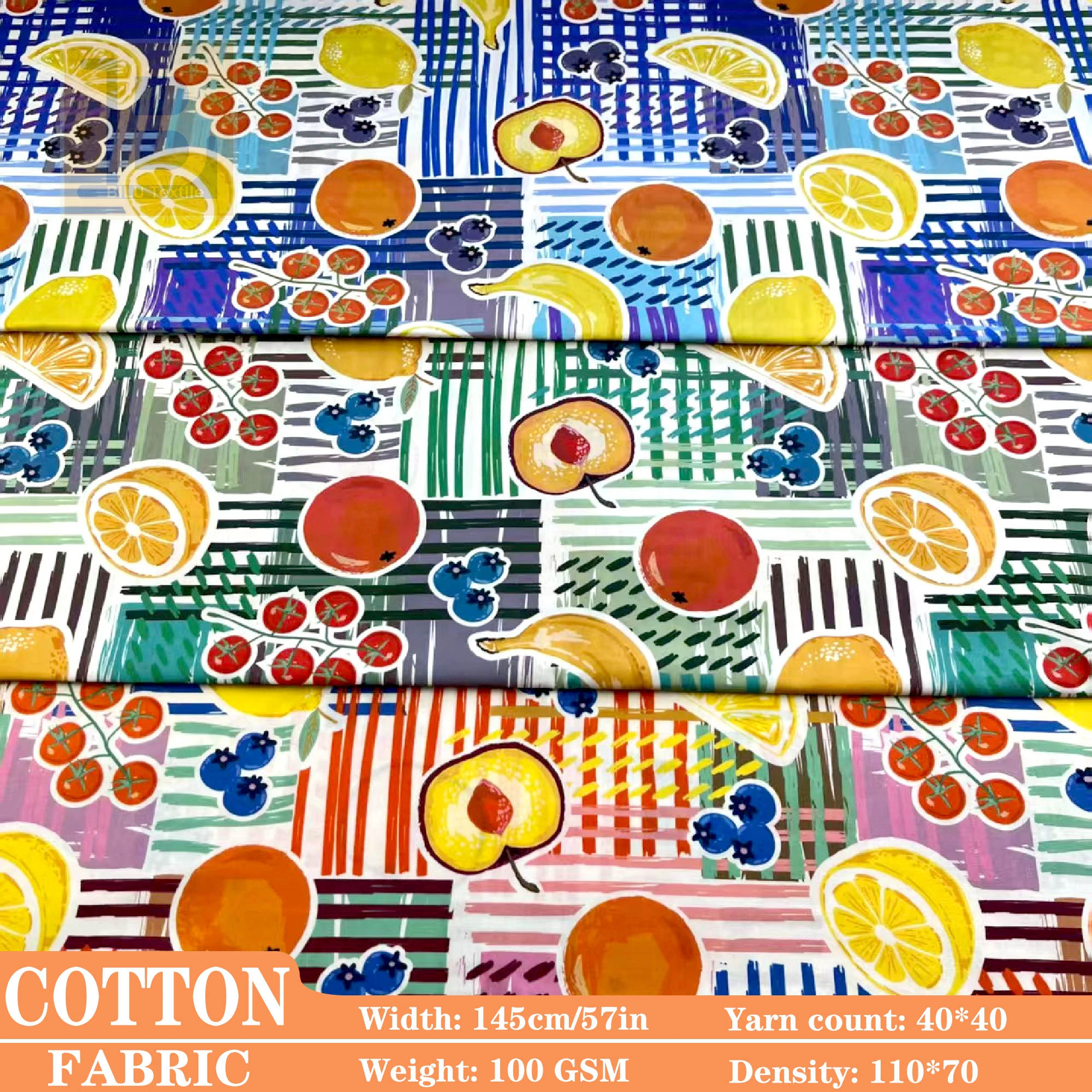 

100% Print Cotton Fabric ,Tropical vibe-for Women Dress Fabric, Kids Clothing, Shirt Material, Sewing DIY Craft (by meter)