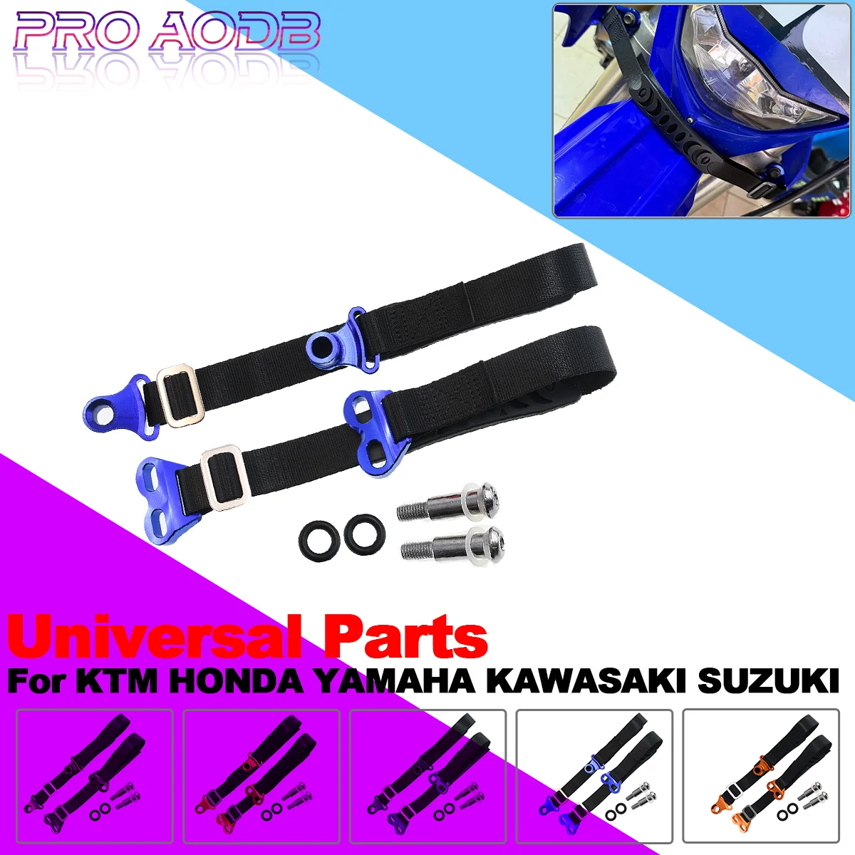 Motorcycle accessories Front and rear Emergency rescue harness For Suzuki RMZ 250 450 Honda CRF150RB CRF450X Endurance dirt bike