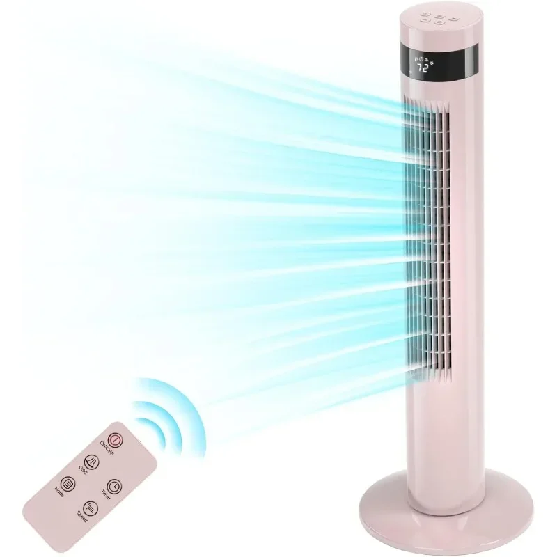 

Antarctic Star Tower Fan Portable Electric Oscillating Fan Quiet Cooling Remote Control Standing Bladeless Floor Fans 3 Speeds